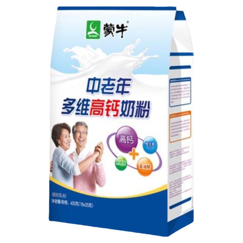 蒙牛中老年高钙营养奶粉400g包装