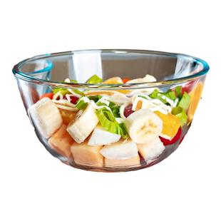 玻璃碗带盖大号器皿网红水果沙拉碗家用面碗耐高温透明料理和面盆