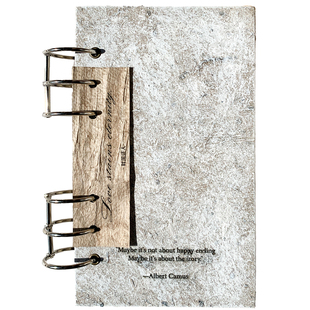 墨下【水泥本】A6空白活页手账本外壳 复古旅行法文格手帐日记本