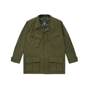 BAPE BLACK联名男装秋冬佩斯利腰果花可拆羽绒内胆军风夹克7001MH