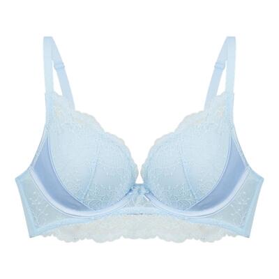 68莫代尔蕾丝内衣女厚杯文胸罩
