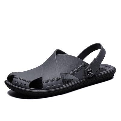 凉鞋越南原装进口橡胶温突泰国防滑手工天然乳胶花园拖鞋洞洞鞋