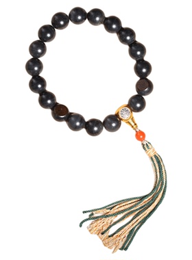 新疆和田玉籽料聚墨青花手链