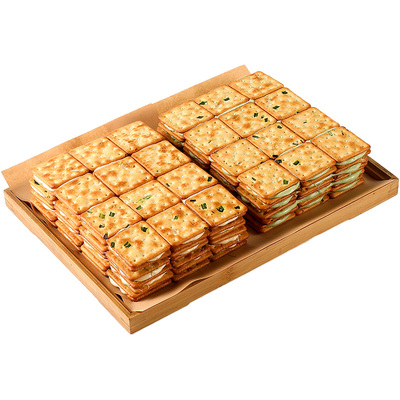手撕葱油牛轧饼香葱味夹心饼干