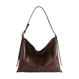 DILAKS迪莱克丝官方正品托特包真皮HOBO包女轻奢百搭通勤单肩斜挎