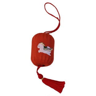 新年装饰刺绣灯笼挂饰马年春节挂件过年场景氛围年味布置乔迁装扮