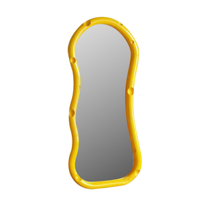 奶油风设计师民宿全身镜女生卧室衣帽间落地镜服装店不规则试衣镜