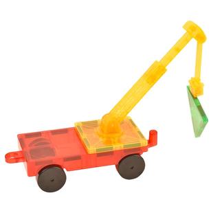 儿童彩窗磁力片磁吸磁力车小车配件7.5cm积木益智玩具吊车摩天轮