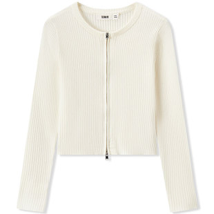 [商场同款]森马针织开衫女短款紧身显瘦2025春季新款温柔上衣百搭