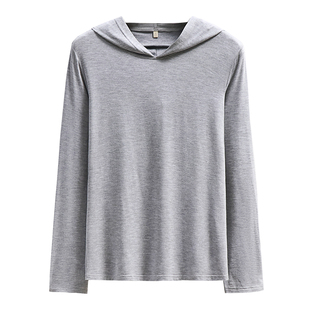 三伏天男款连帽晒背专用衣养阳气防晒头遮脖子带帽露背上衣长袖