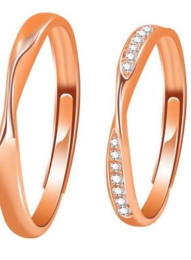 18K金莫比乌斯情侣对戒