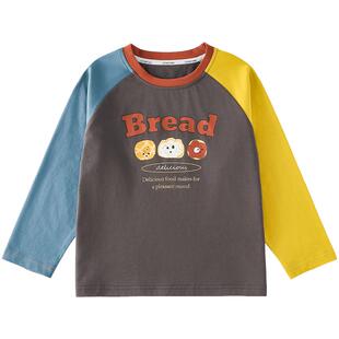 【100%棉】棉花堂儿童长袖T恤宝宝上衣男童春秋新款抗菌女童打底