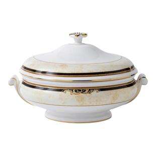 WEDGWOOD威基伍德丰饶之角20cm带盖蔬菜盘骨瓷餐具餐碗家用带盖盘