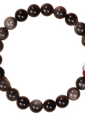 【普陀山官方】天然银曜石手链