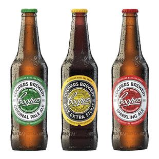 澳大利亚原装进口库柏斯红绿黄牌黑啤世涛精酿气泡艾尔啤酒 375ml