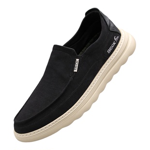 公羊男鞋2025春秋季新款透气休闲鞋百搭时尚轻便懒人一脚蹬运动鞋