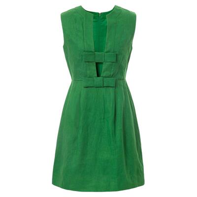 亚麻连衣裙无袖v领背心裙夏小众