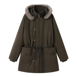 CryingCenter秋冬实穿可拆卸毛领夹棉外套 工装派克棉服哭喊中心