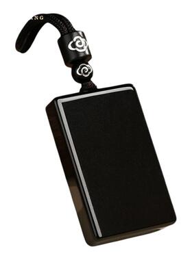 吉照堂天然黑曜石无事牌吊坠