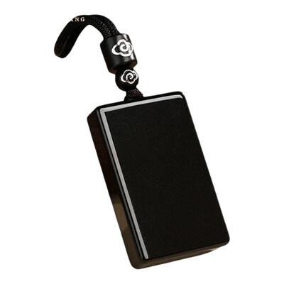 吉照堂天然黑曜石无事牌吊坠