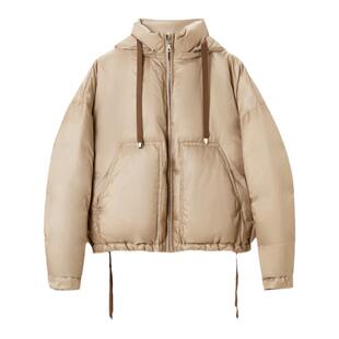 OVVOutlet秋冬女装日本进口连帽短款防泼水90鹅绒羽绒服