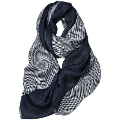 罕见欧单限量古着感棕黄黑白围巾