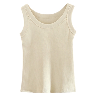 大码吊带背心纯棉女夏季西装内搭胖mm遮副乳无袖上衣外穿百搭显瘦