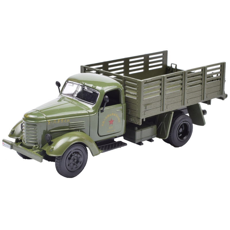 合金经典仿真老解放牌军事运输卡车模型声光回力儿童玩具汽车模型