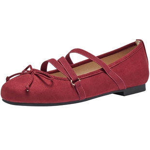 热风浅口单鞋女款2026年春季新款平底百搭芭蕾鞋银色休闲女鞋子