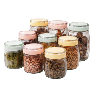 振兴1.06升手提玻璃密封罐五谷杂粮储物罐泡酒罐蜂蜜柠檬食品罐