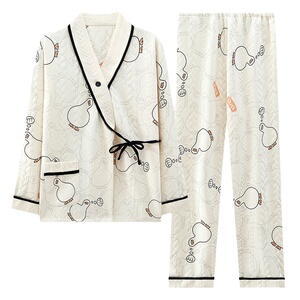 空气棉月子服秋冬产后纯棉春秋款产妇哺乳孕妇睡衣冬季加厚家居服