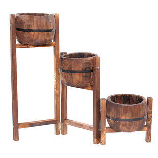 防腐木实木户外创意多肉花架窗台阳台装饰木架园艺花店花架子多层