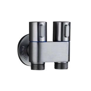 马桶伴侣三通角阀一分二双控水龙头家用增压冲洗一进二出喷枪套装