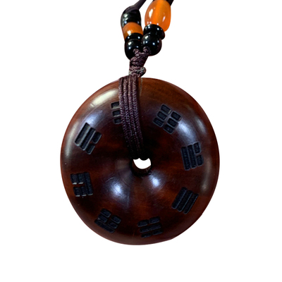 雷击枣木平安扣太极八卦扣