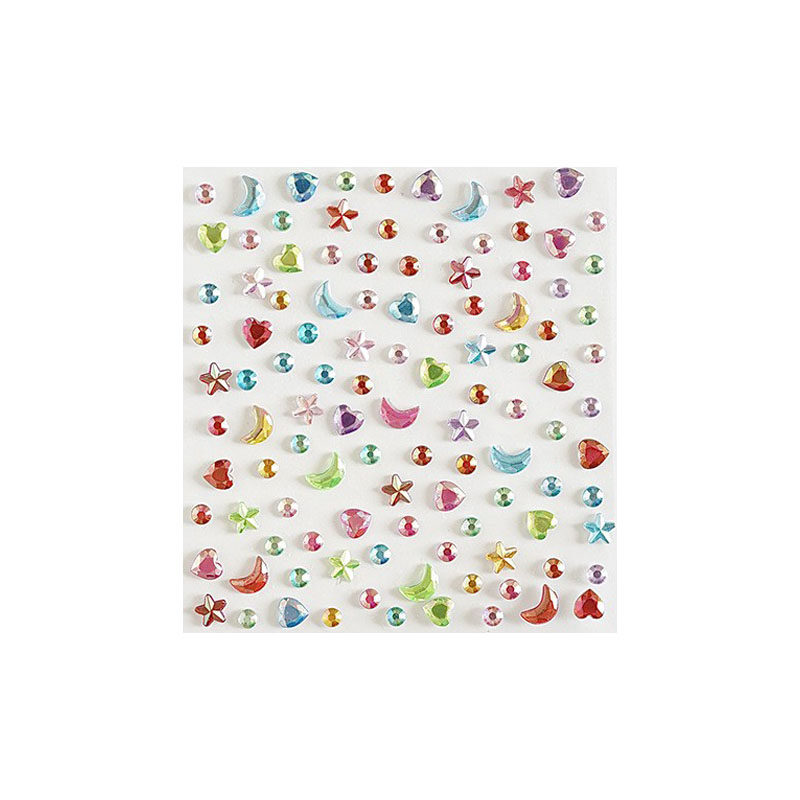 脸贴儿童节妆容贴可爱面部化妆道具星星月亮爱心装饰品演唱会水钻