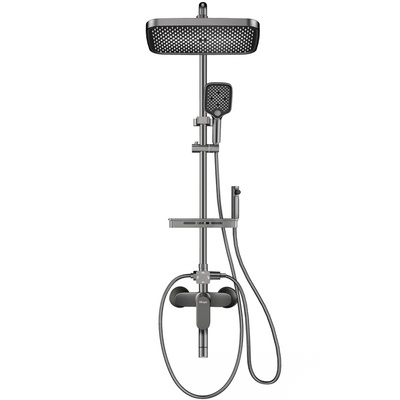 九牧王全铜枪灰淋浴花洒套装