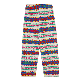 馨帮帮Homedress 复古费尔岛彩色条纹加厚保暖睡裤遛弯家居裤女冬