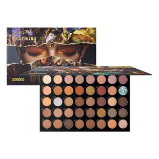 novo40色眼影盘彩色修容高光低饱和大地色哑光平价女