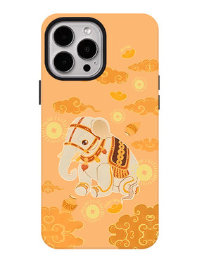 富贵万象适用苹果17promax手机壳iphone16pro菲林磁吸支架个性华为P80小米15小众vivo防摔保护壳oppo国学风