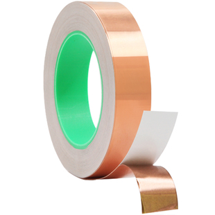 美成厂家0.06mm厚双面导电铜箔胶带防静电导热电磁波屏蔽铜箔贴纸导电胶带0.08mm双导铜箔胶带耐高温加工定做