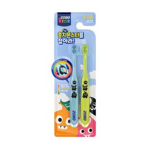爱敬牙刷2080儿童3-5岁牙刷手柄正品宝宝清洁牙缝萌趣造型宝贝