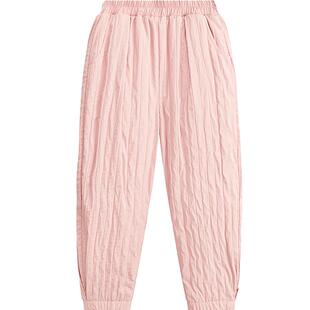 爱法贝秋冬新款女童羽绒裤儿童保暖白鸭绒裤子