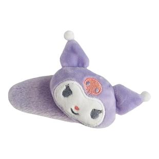 三丽鸥公仔库洛米毛绒发夹侧边毛茸大号BB夹少女刘海边夹可爱发夹