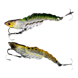 2022新款路亚饵青虾vib鲶鱼红尾翘嘴拟饵金属饵活虾仿真假饵 套装