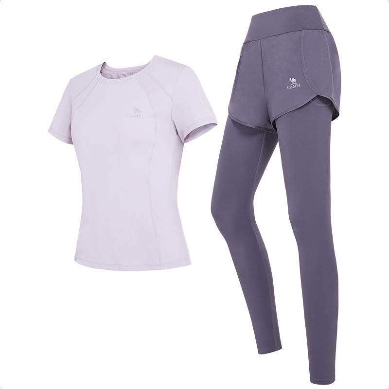 骆驼瑜伽服套装女跑步休闲两件套