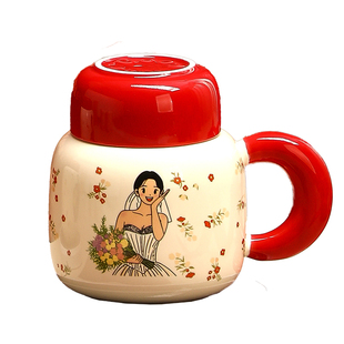 新婚结婚订婚礼物送新人闺蜜新娘高级实用陶瓷对杯情侣水杯子礼盒