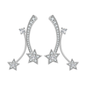 星轨耳环轻奢小众高级感耳钉星星耳饰饰品 女生日礼物925纯银针