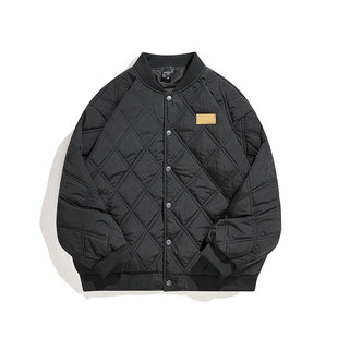 空气棉轻薄棉衣男2025秋冬宽松加肥加大码春秋棉服胖子棒球外套潮