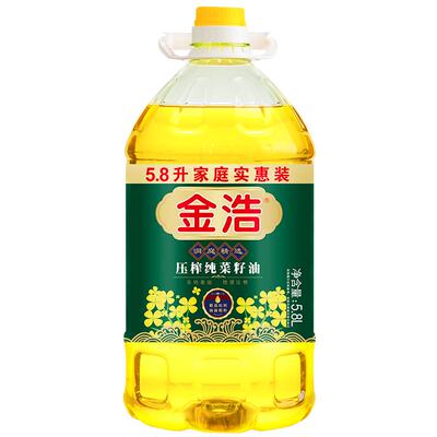 金浩纯菜籽油物理压榨食用油5.8L