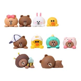 布朗熊电动车装饰摆件可爱摩托车电瓶车小配件汽车车载中控台公仔